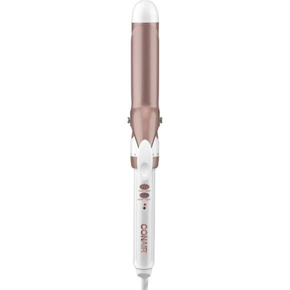 Double Ceramic 1 1/4-Inch Curling Iron, 1 ¼ inch barrel produces loose curls